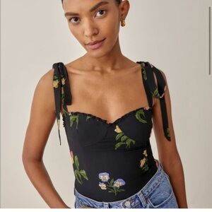 Reformation Blanca Top in Night Bloom